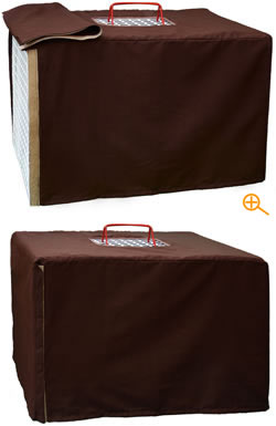 Chocolate Brown Cover for Large Wire Cat Carrier Basket